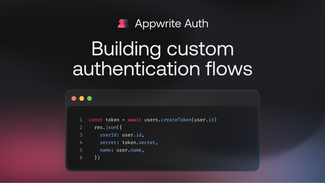 Building custom authentication flows with Appwrite