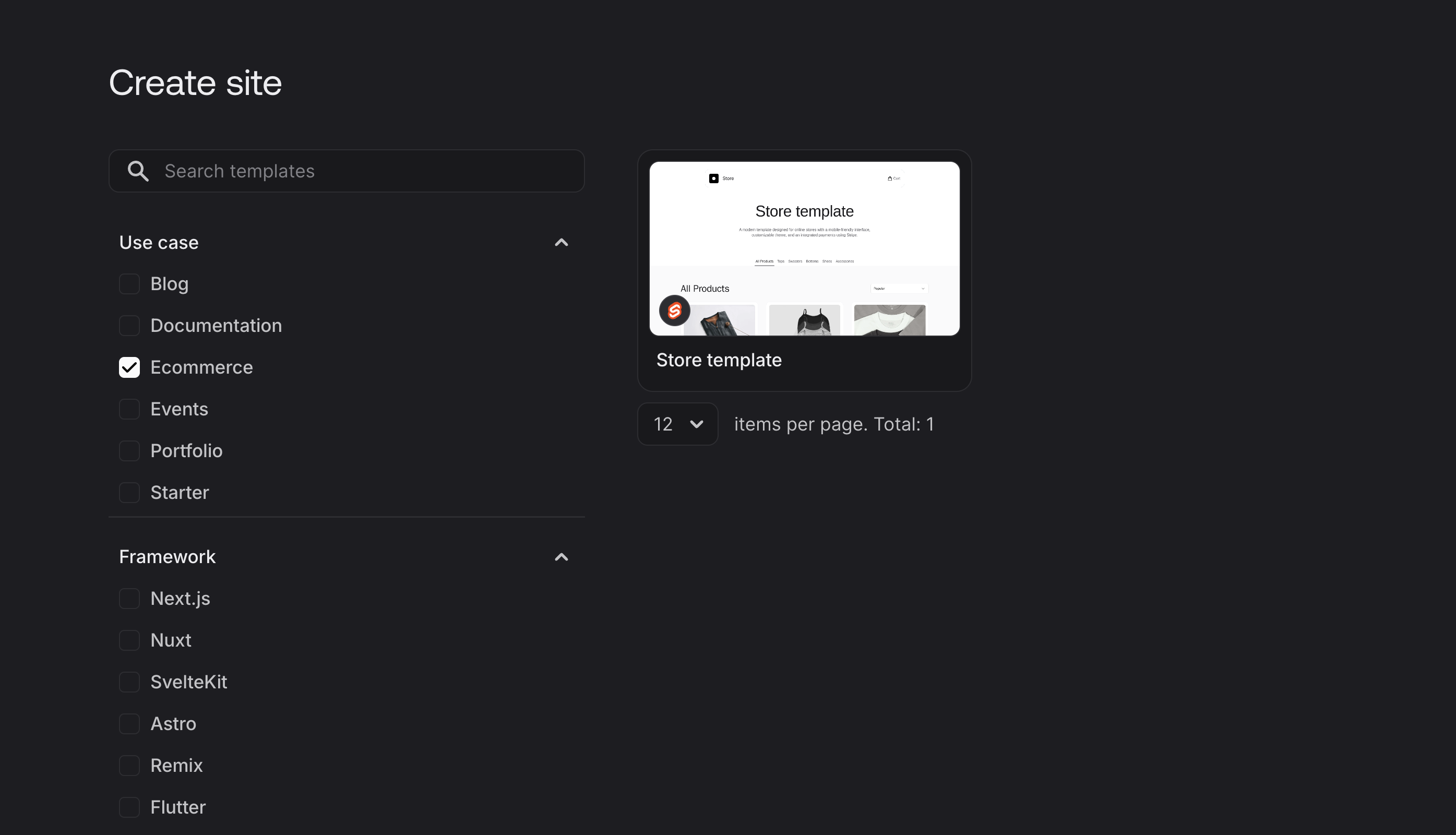 Search templates
