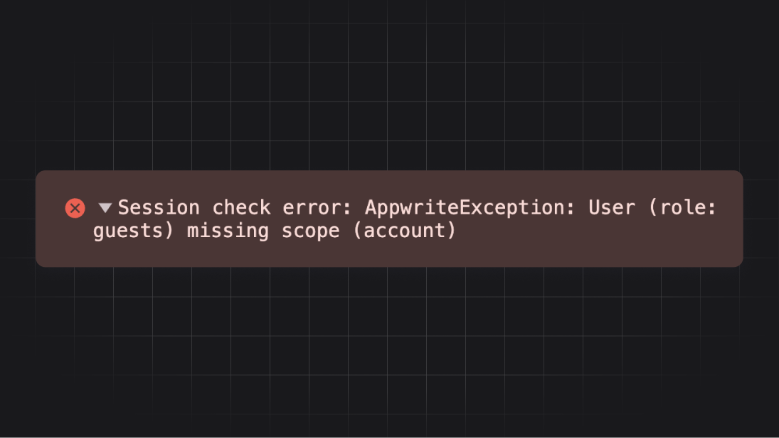 Error: User (role: guests) missing scope (account) - What it means and how to fix it
